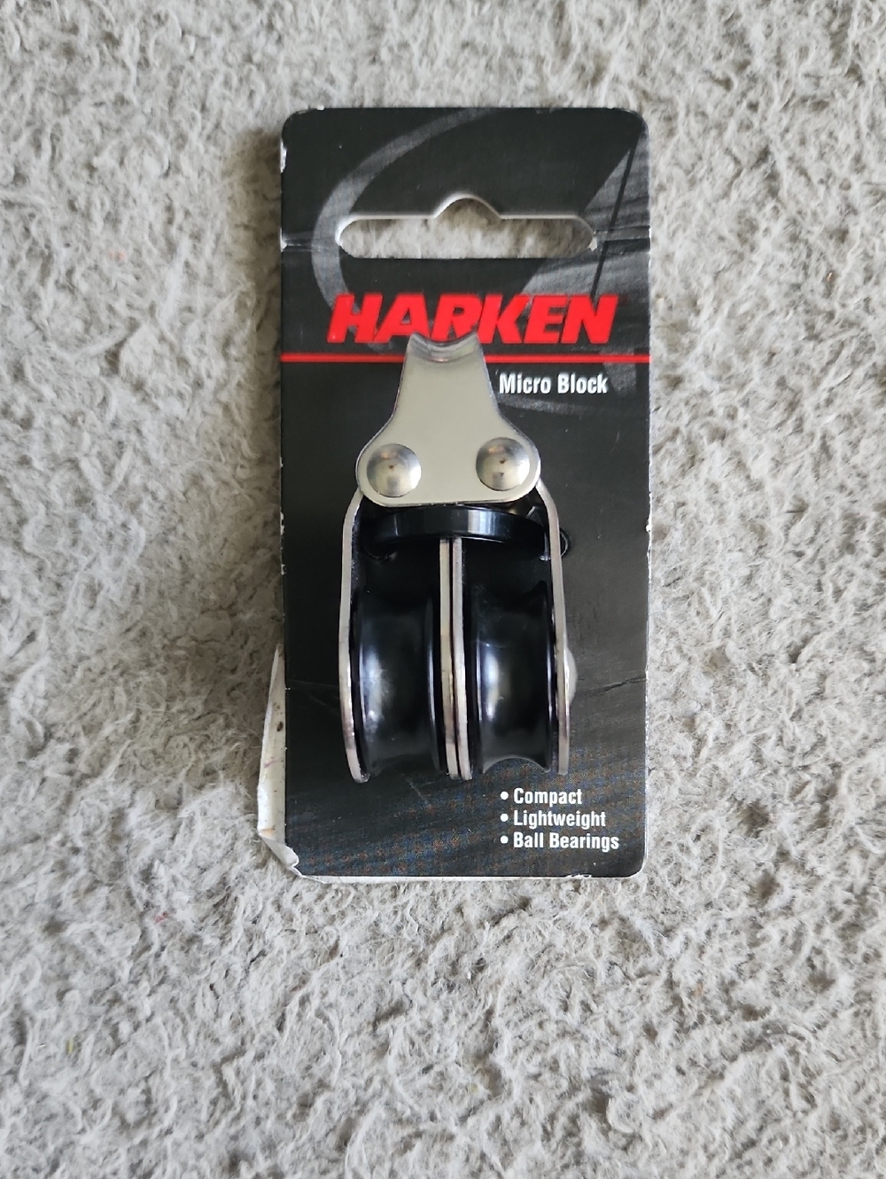 harken Micro Block Double Pulley - Black